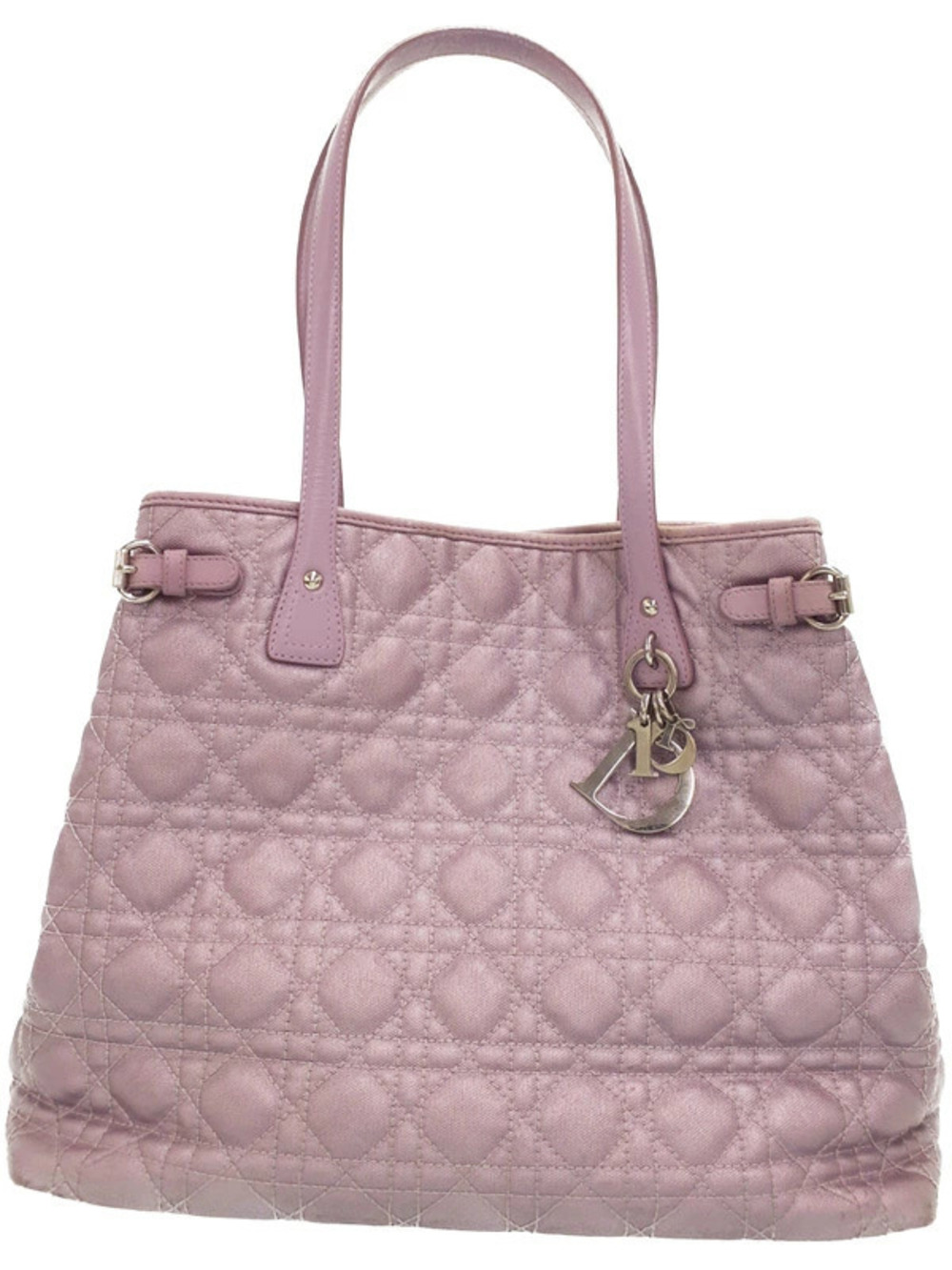 Christian Dior Black Cannage Panarea Tote quilted Purple